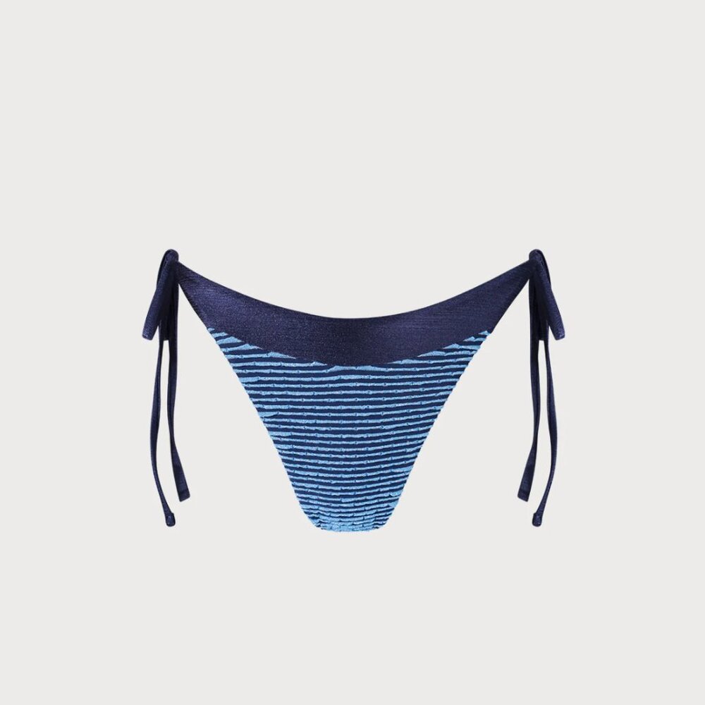 BERLOOK Textured Frill Tie Bikini Bottom